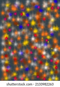 Fondo oscuro con estrellas brillantes.