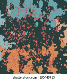 Dark background with spots in retro style. vector