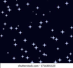 Dark background, starry sky, the shining stars. Abstract stars. Flat style. Vector design for web banners, covers, business cards, conference stands