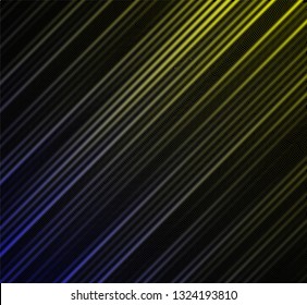 Dark background with subtle abstract waves from lines of different colors. Cover or background for presentation