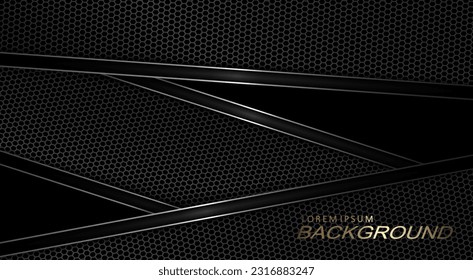 A dark background with a textured mesh frame in a metallic shade with a border