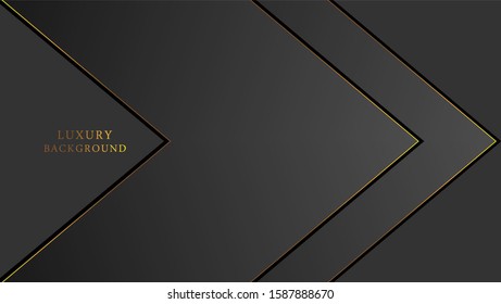 dark background that overlaps with a gold outline. Simple and modern template design. eps 10