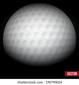Dark Background of traditional golf ball. Vector illustration.
