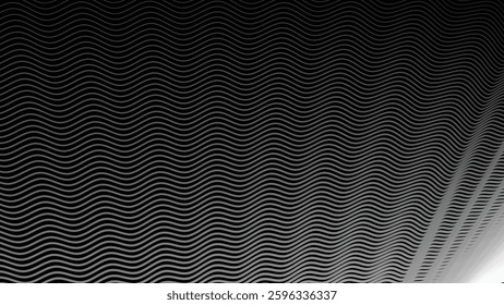 Dark background with wavy lines abstract for fabric style or backdrop