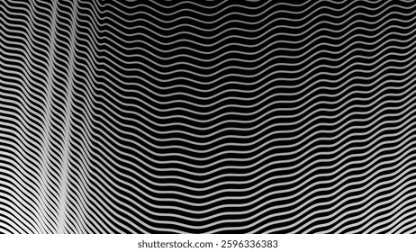 Dark background with wavy lines abstract for fabric style or backdrop