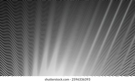 Dark background with wavy lines abstract for fabric style or backdrop