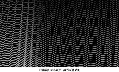 Dark background with wavy lines abstract for fabric style or backdrop