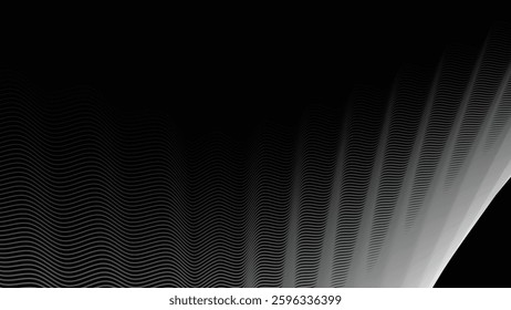 Dark background with wavy lines abstract for fabric style or backdrop