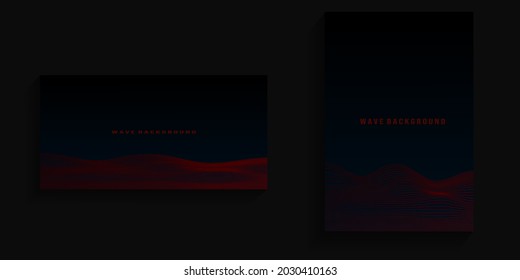 dark background with wavy lines below