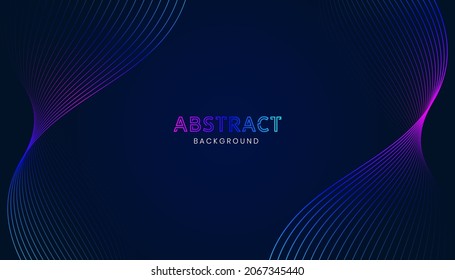 Dark background with wavy neon light lines