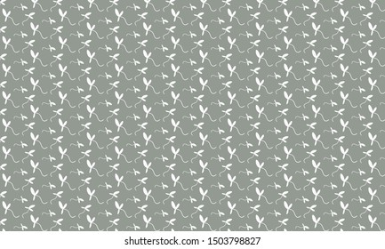 Dark Background and White Gomphrena Pattern Background