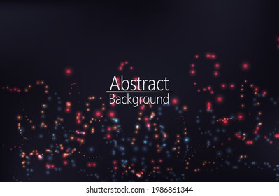 dark background with yellow and blue shine with effect. modern background. night sky	
