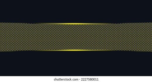 dark background and yellow hexagon