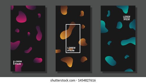 Dark background's set, vector illustration design. 4k resolution.