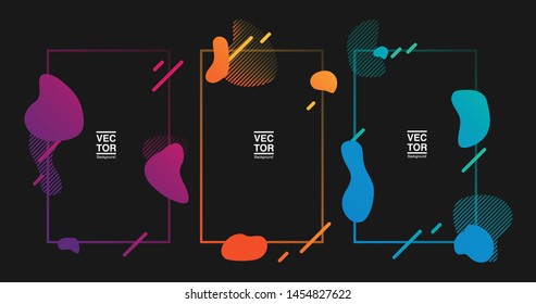 Dark background's set, vector illustration design. 4k resolution.