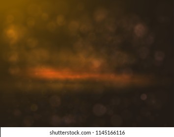 Dark bakground with bokeh and nature ligth. Vector