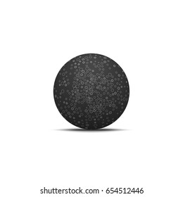 Dark Ball Shape with Circles Pattern