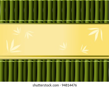 Dark bamboo background with decorative place for text