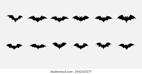 Dark Bat Silhouette for Halloween and Gothic Themes