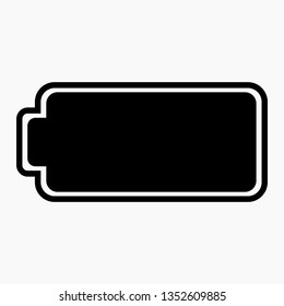 Dark Battery Icon is isolated with at least one flat line icon for the application and info-graphics. Commercial line vector icon for web and mobile minimalistic flat design.