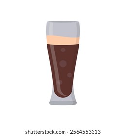 Dark Beer, Cocktails Vector illustration, Isolated