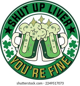 dark, beer, drinking, saint, patricks, shut, liver, t-shirt,  lucky,Design, 