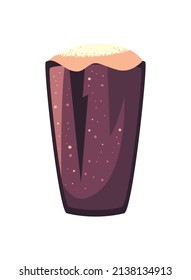 dark beer mug over white