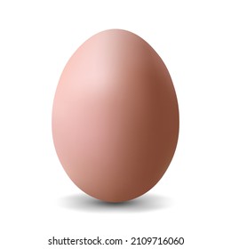 Dark beige chicken egg Realistic and volumetric egg for easter