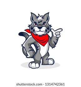 dark big cat using bandana