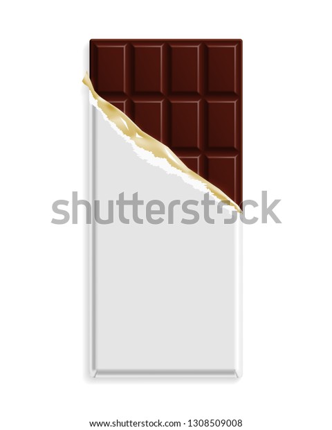 Download Dark Bitter Chocolate Bar Blank Wrapper Stock Vector Royalty Free 1308509008 Yellowimages Mockups