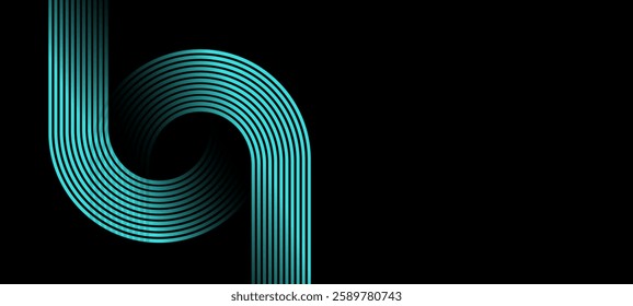 Dark black abstract background with geometric glowing carb lines vector illustration eps10. Dynamic shapes composition design pattern. Perfect for modern projects,basktop wallpaper, business, poster.