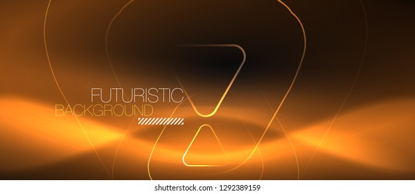Dunkel schwarz abstrakter Hintergrund mit Neon-Farben und -Linien, Vektordesign