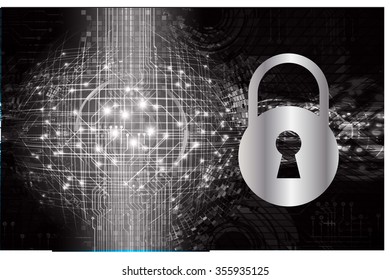 dark black Abstract digital conceptual technology security background with lock. computer technology website internet web. infographics. key. scan virus