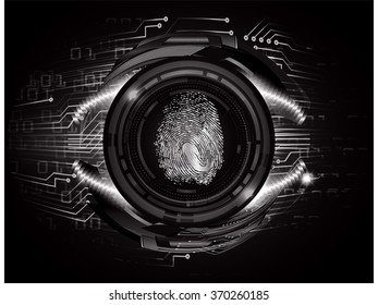 dark black Abstract digital conceptual technology security background with lock. computer technology website internet web. infographics. fingerprint. Finger-print scanning hand