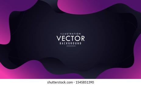 Dark Black Abstract Liquid Background Wallpaper Vector Design with blank text space template for business, company, office, corporate, web, presentation, publication, advertising