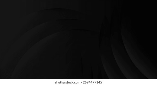 Fondo negro oscuro abstracto geométrico 3D con decoración de efecto de onda. diseño moderno creativo de moda