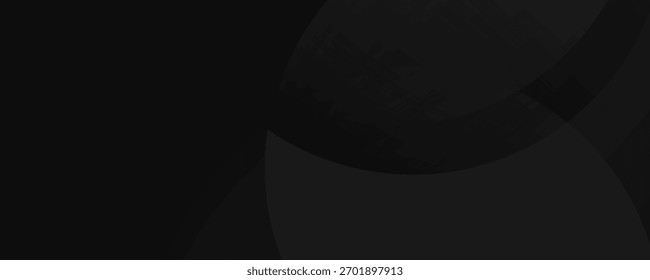 Dunkelschwarzer Hintergrund abstrakte 3D geometrisch mit Welleneffekt Dekoration. Vektorgrafik
