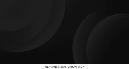 Fondo negro oscuro abstracto geométrico 3D con decoración de efecto de onda. Ilustración vectorial