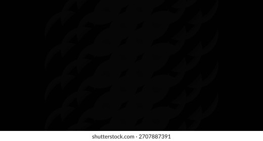 Fondo negro oscuro abstracto geométrico 3D con decoración de efecto de onda. Ilustración vectorial