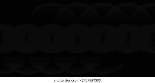 Dark black background abstract 3D geometric with wave effect decoration. Vector illustration