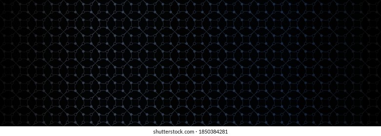 Patrón geométrico abstracto de fondo negro oscuro. Concepto de modo oscuro. Perfecto para banners web y fondo. Ilustración vectorial.
