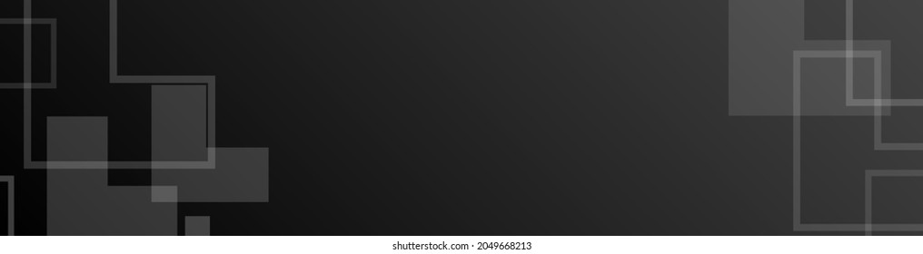 fondo negro oscuro, pancarta horizontal vector de ilustración abstracta para logotipo, tarjeta, banner, web e impresión.