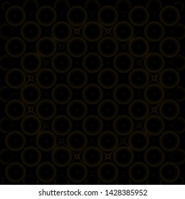 Dark black background with light golden circle modern pattern seamless illustration style creative vector