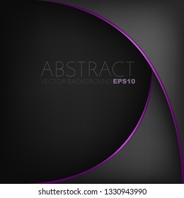 Dark black background with purple pink line curve with space for design