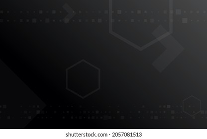 Dark black background, random minimalist abstract illustration vector for logo, card, banner, web and printing.