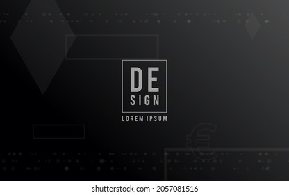 fondo negro oscuro, vector de ilustración abstracta al azar minimalista para logotipo, tarjeta, banner, web e impresión.