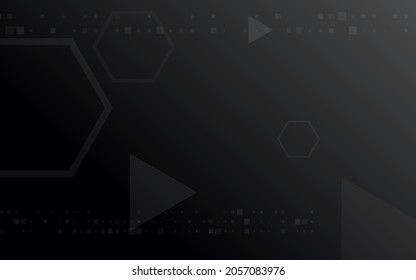 fondo negro oscuro, vector de ilustración abstracta al azar minimalista para logotipo, tarjeta, banner, web e impresión.
