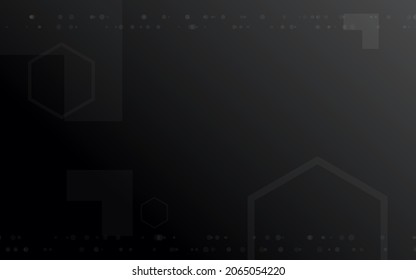fondo negro oscuro, vector de ilustración abstracta al azar minimalista para logotipo, tarjeta, banner, web e impresión.