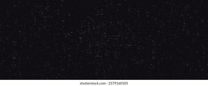 Dark black background with a black, textured, grainy style. The background features a subtle, speckled pattern throughout. Aesthetic background vector. Black background.