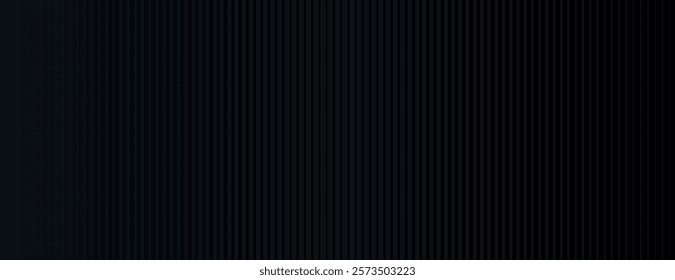 Dark black background with vertical stripes. The black background has a sleek, textured style with subtle black lines. Digital background vector. Black background.